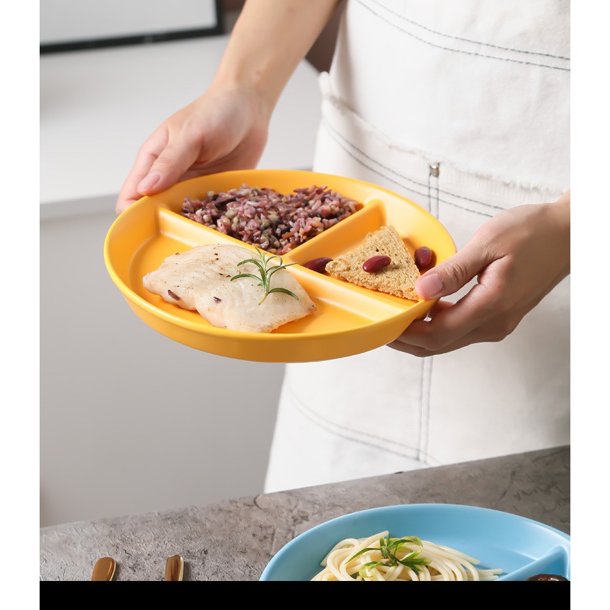 PP 28 Piring Keramik Skat Matte Porselin Piring datar Bulat Japan Korea Western Style Impor-7