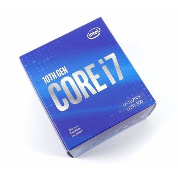 Processor Intel Core i7-10700f gen 10 2.9Ghz-4.8Ghz lga 1200 tdp 65w 16mb cache Comet lake-s box