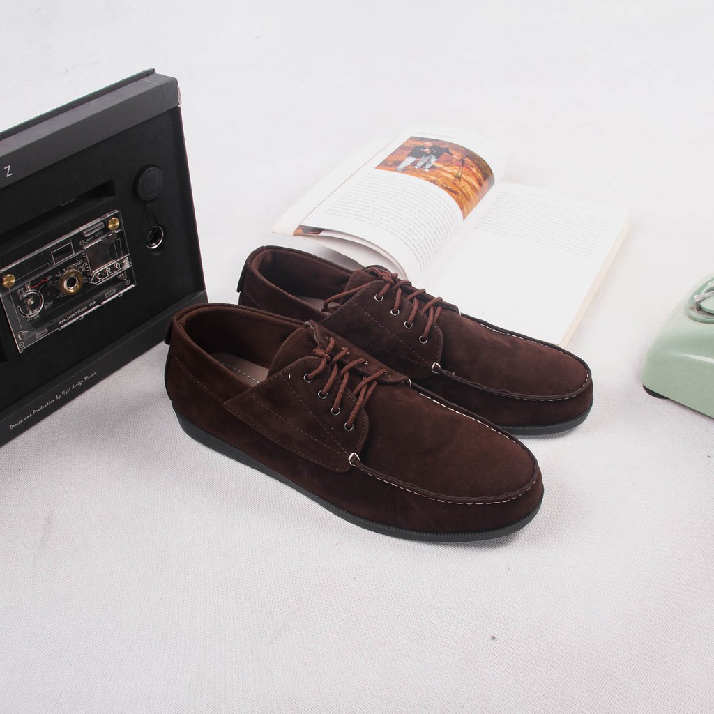 Blank Brown | Sepatu Formal Santai Kasual Kerja Kuliah Klasik Pria/Cowok Ori Laces | FORIND Headway