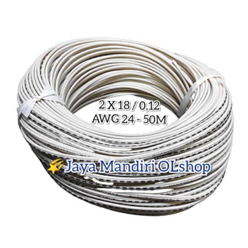 KABEL SERABUT AWG 24 ( 2 X 18 ) 50M KUALITAS BAGUS