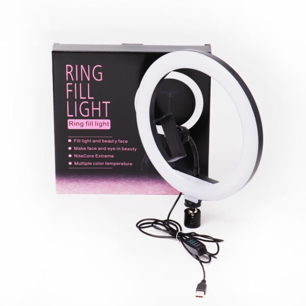 Selfie Ring Light LED 26cm Stand HP Lampu Kamera Vlogger Youtuber Aksesoris Handphone HP OCEANMART OCEAN MART Murah Grosir