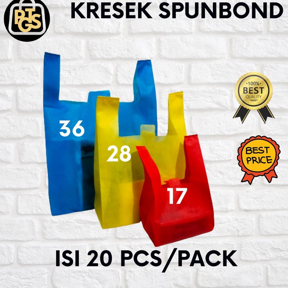 

Kualitas Terbaik Spunbond kresek 36x55x15 (Kodi/20 pcs) tas spunbond kresek tas kain spunbond kresek kain
