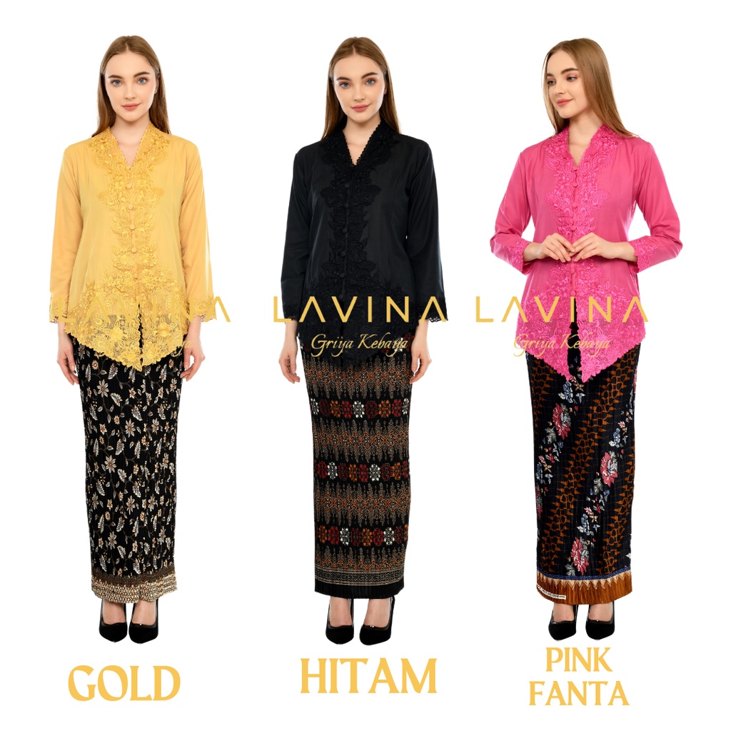 KEBAYA ENCIM MODERN BORDIR SETELAN &amp; ROK PLISKETBATIK TERMURAH