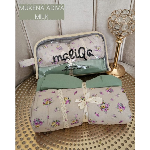 Mukena Maliqa Katun Rayon ADIVA PRAYING SET Milk
