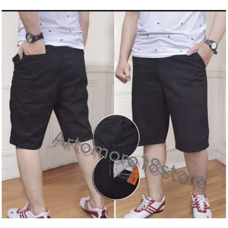 CELANA PENDEK CHINO PRIA || CELANA CHINO PRIA BAHAN KATUN DRIILL ||