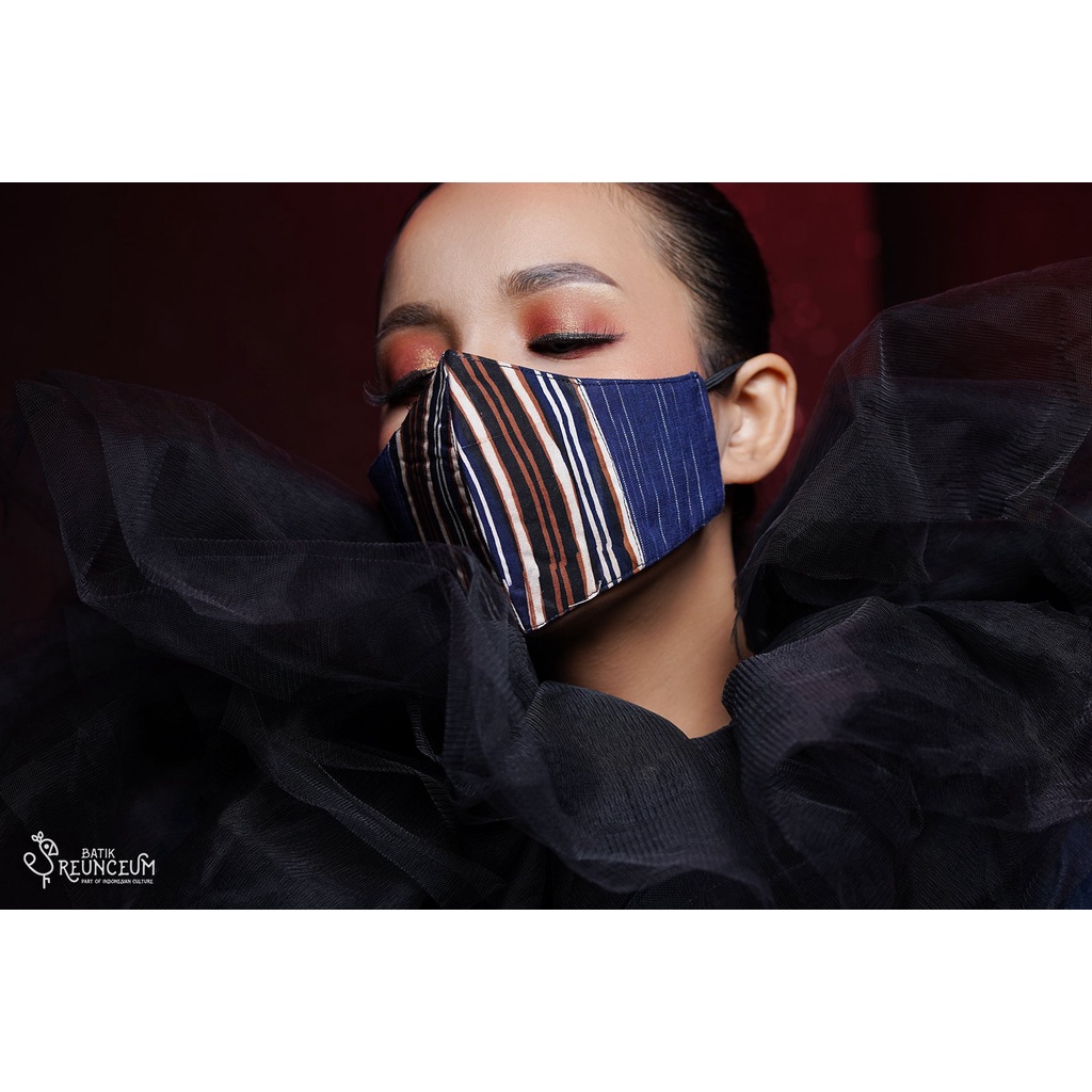 Navy Stripe Mask