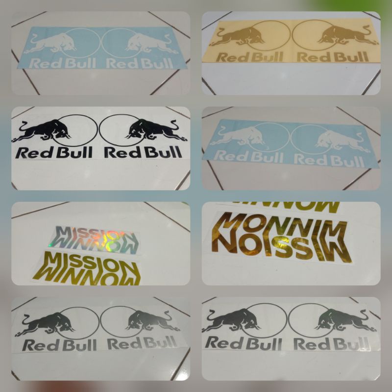 

stiker helm redbull