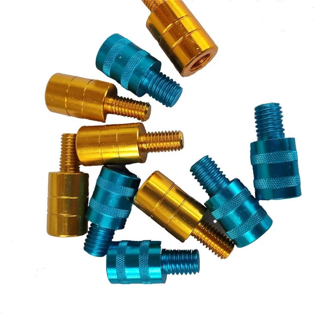 Lanfy Adaptor Jaring Ikan 8mm Ke 12mm Aksesoris Memancing Net Handle Adapter M8/M10/M12 Aluminium Alloy Thread Adapter Fishing Rod Pod Konektor