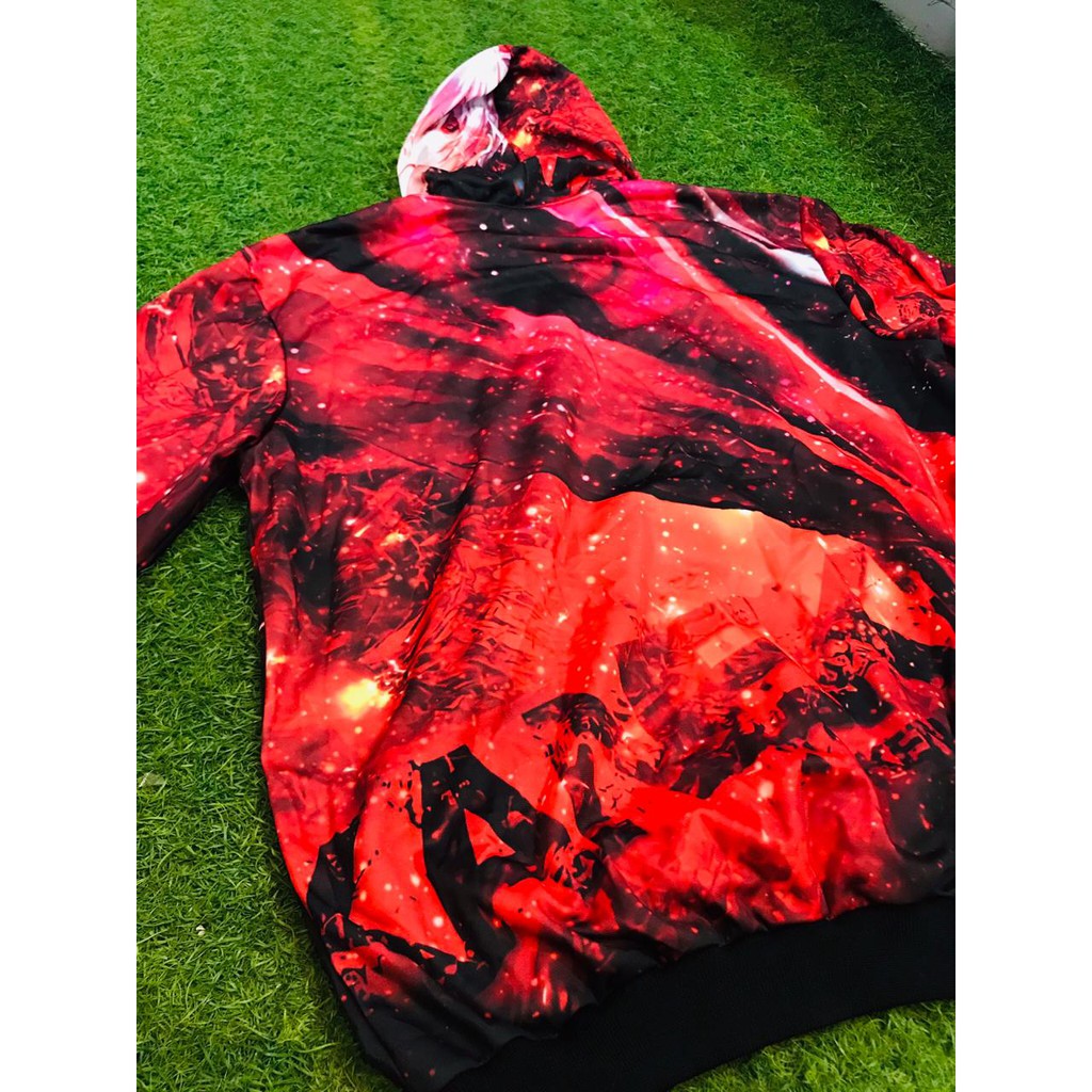 Hoodie Kaneki Fire Fullprint Tokyo Ghoul