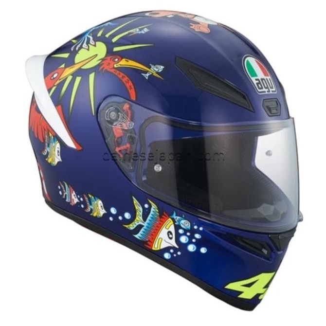 Agv K1 Zoo Blue White | Helm Motor Full Face Asian Fit Asyaqilamall