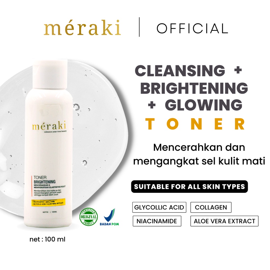 [𝐂𝐥𝐞𝐚𝐫𝐚𝐧𝐜𝐞 𝐒𝐚𝐥𝐞] Meraki Skincare Brightening Toner | 100 ml