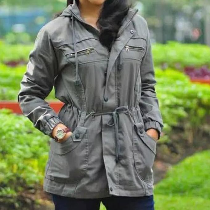 JAKET WANITA PARKA MURAH JAKET CEWEK JEANS CASUAL HOODIE TERLARIS BEST QUALITY