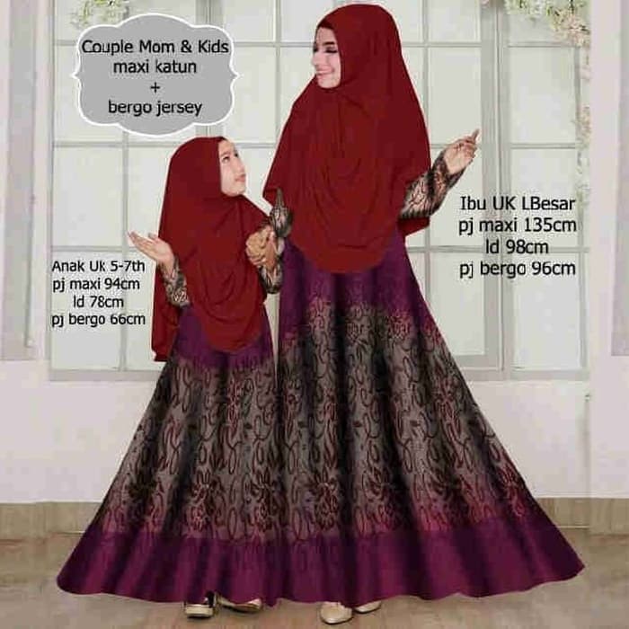 COUPLE DEWI BAJU Pasangan GAMIS IBU DAN ANAK HIJAB SYARI trendy bagus