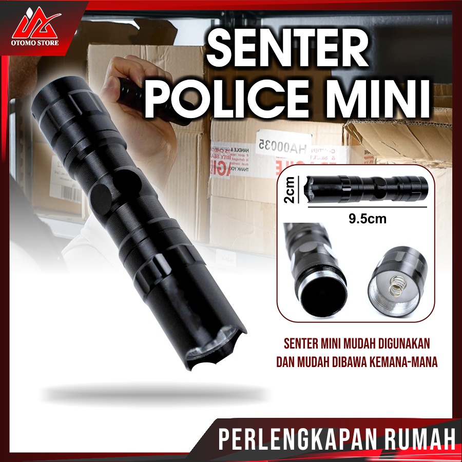 SENTER POLICE MINI  3w Mini Senter Swat Police Senter Mini 3 Wat Senter Camping Murah Original