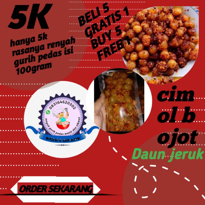 cimol daun jeruk pedas/cimol bojot daun jeruk/cimol pedas cikruh