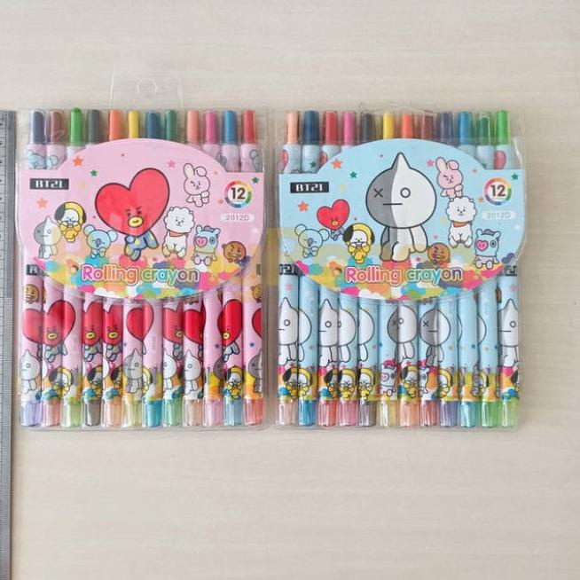 

Promo - CRAYON PUTAR KARAKTER BTS 12 WARNA / ALAT TULIS BT21 KPOP KD67