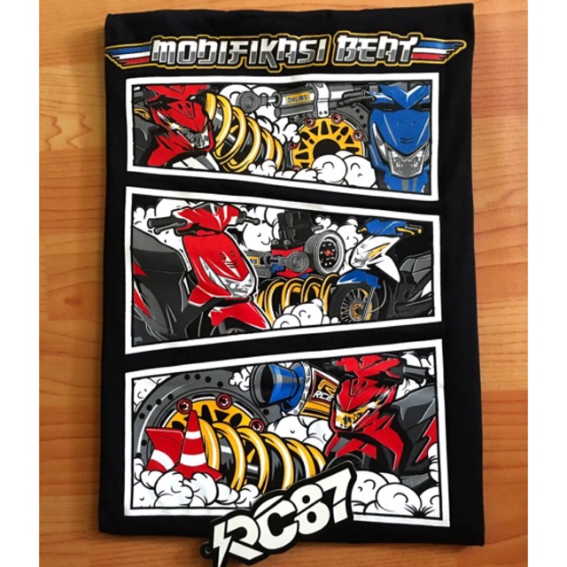 Kaos beat modifikasi /kaos icon/kaos honda beat/kaos racing/RC87 /kaos thailook/baju beat/kaos