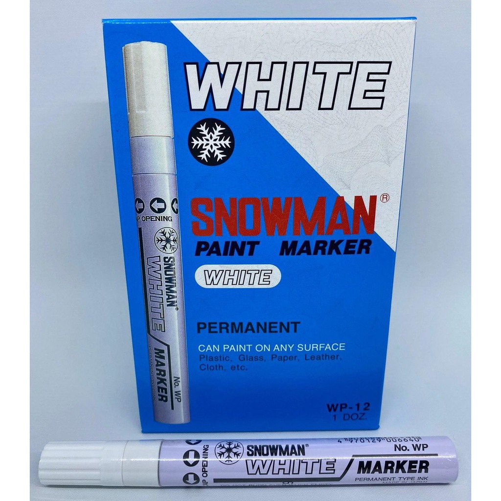 

SNOWMAN PAINT MARKER PERMANENT COLOR WHITE WP-12