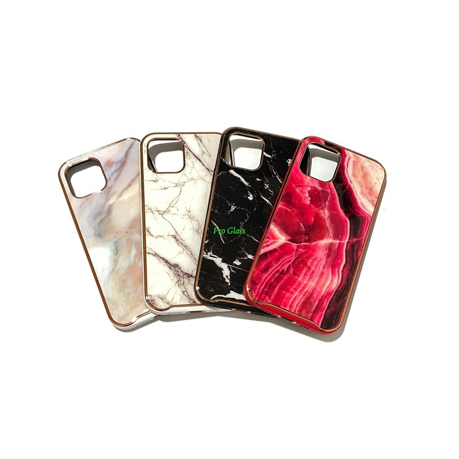 C104.5 Iphone 11 / 11 PRO / PRO MAX Marble Glass Silicone Case Marmer