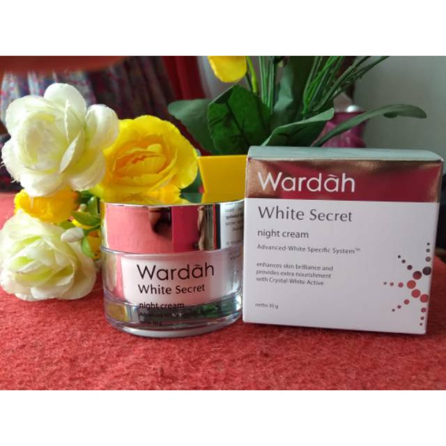 Wardah white secret night cream 30g / krim malam