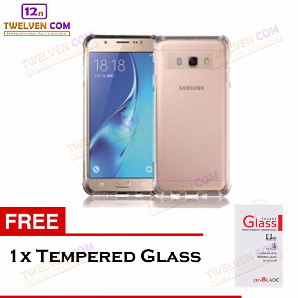 Anti Shock Anti Crack Softcase Casing for Samsung J1 2016 / J120 - Free Tempered Glass