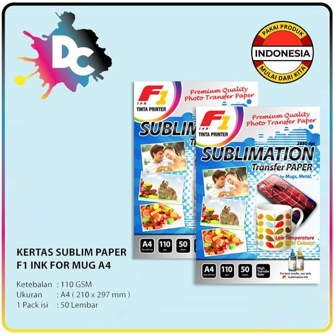 

Kertas Sublim / Sublimation Paper for Mug ukuran A4 isi 50 Lembar