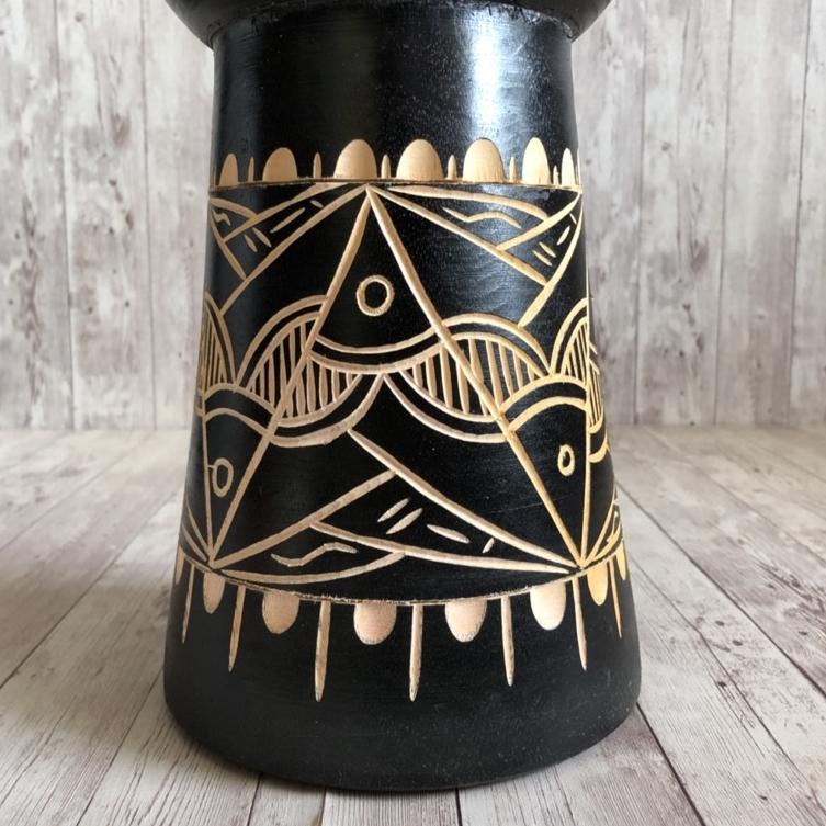 Telah Hadir.. Kendang Gendang Jimbe Darbuka Pakai Mika 8 Inch Ukir Super Black Berkualitas