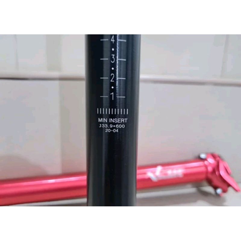 seatpost sepeda lipat Xlr8 33.9 x 600 mm. tiang saddle seli 60 cm bahan alloy