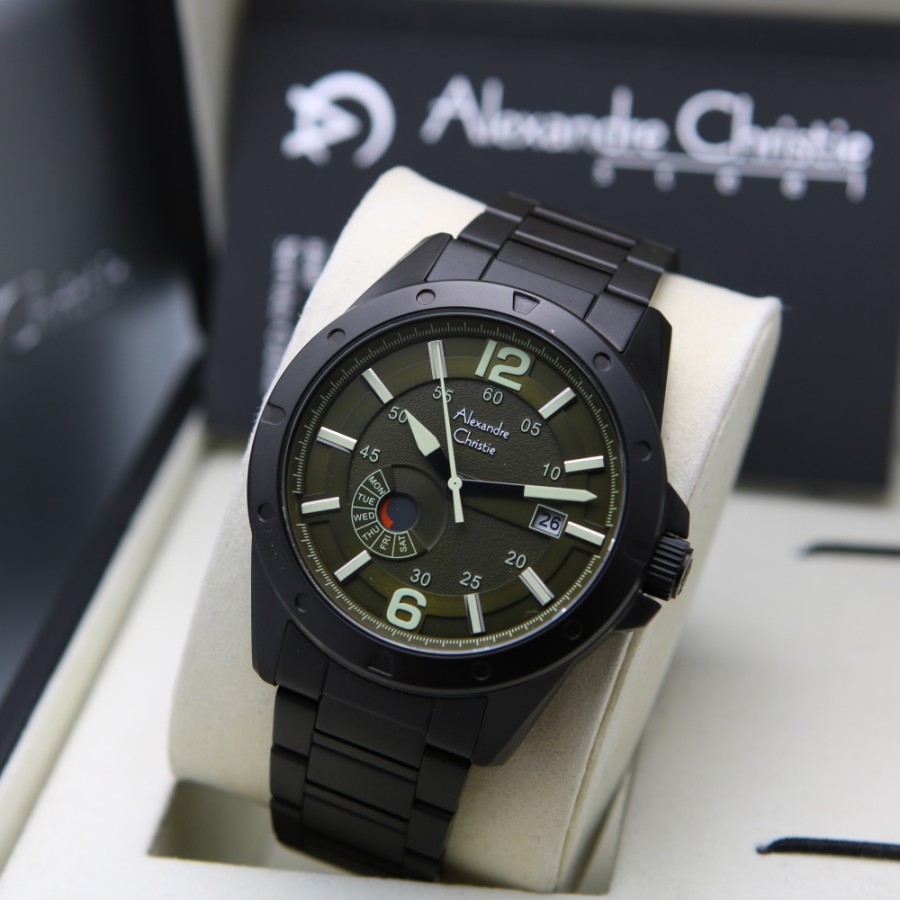 ORIGINAL Jam Tangan Pria Alexandre Christie Stainless AC 6536 / AC6536 / 6536 Garansi Resmi 1 Tahun.