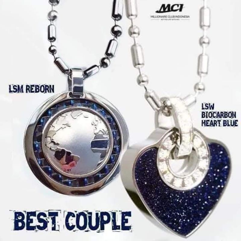 LSM Reborn dan LSW Biocarbon  2 in 1 Best Couple MCI/Kalung Kesehatan Anti Radiasi Elektromagnetik/