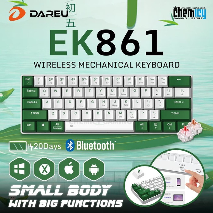 Dareu EK861 / EK-861 Wireless Bluetooth Mechanical Gaming Keyboard