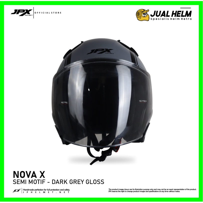 Helm JPX Nova X Semi Motif Dark Grey Glossy