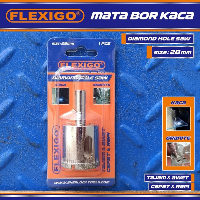 Mata Bor Kaca  Dan Granite 28 mm Original Flexigo Diamon Hole Saw