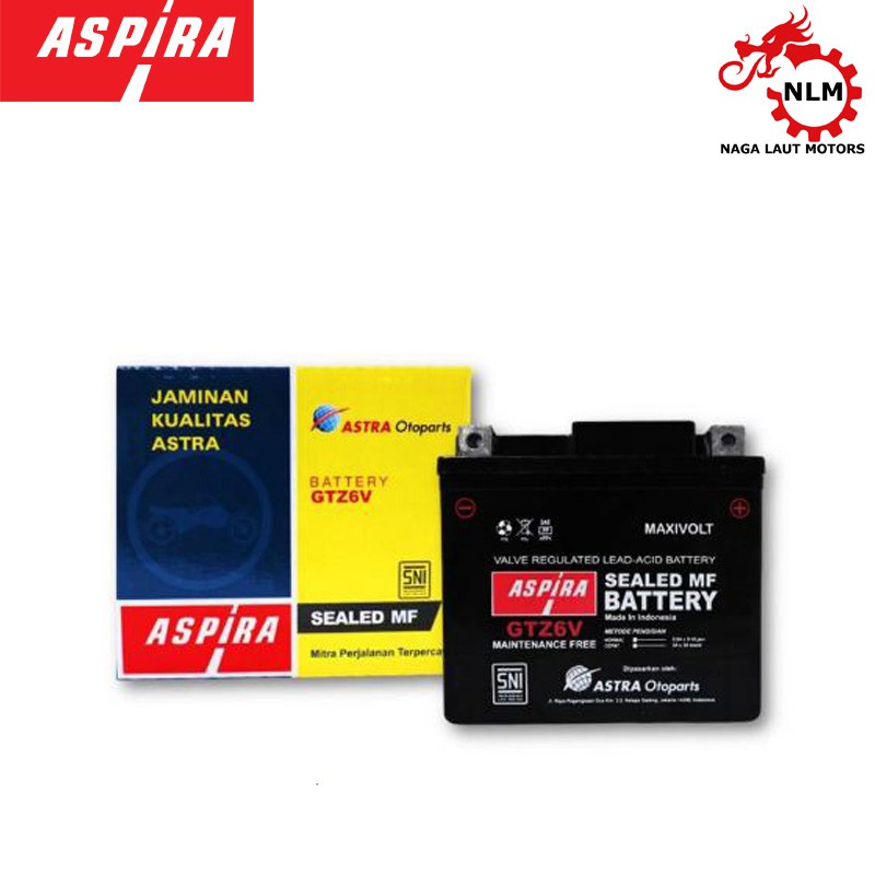 ASPIRA Aki Kering Motor Matic GTZ-6V