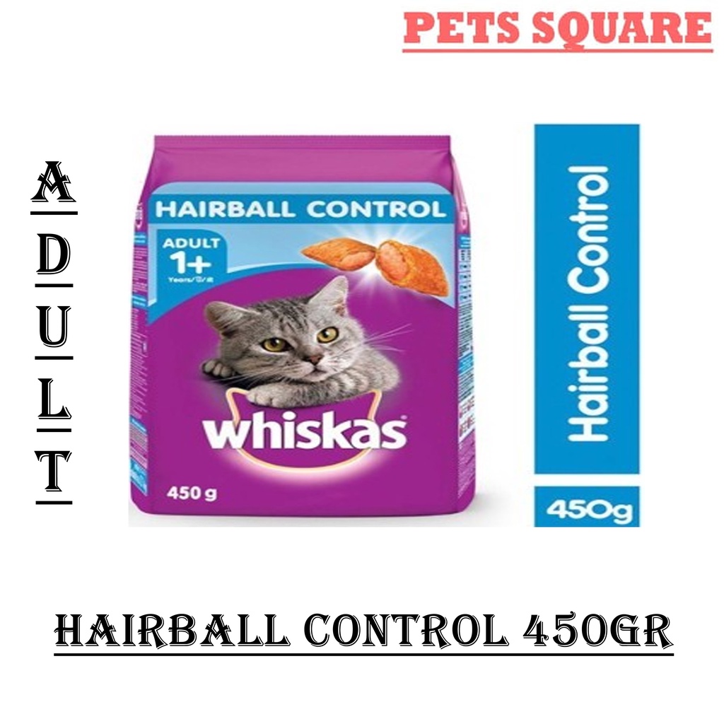 WHISKAS HAIRBALL CONTROL CHICKEN &amp; TUNA 450(GRATIS ONGKIR)