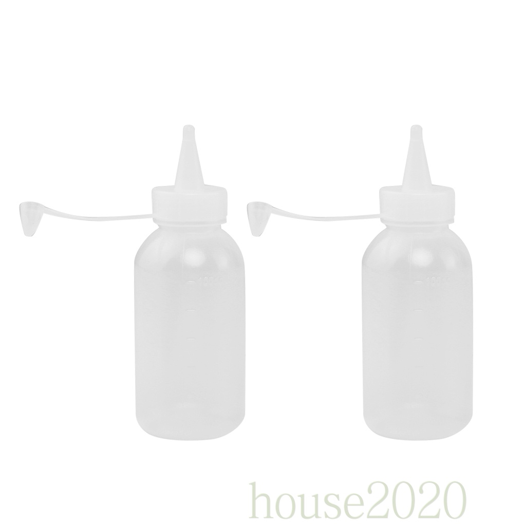 [house2020]2pcs 100ML Plastic Sauce Squeezer Bottle Dispensing Bouteille