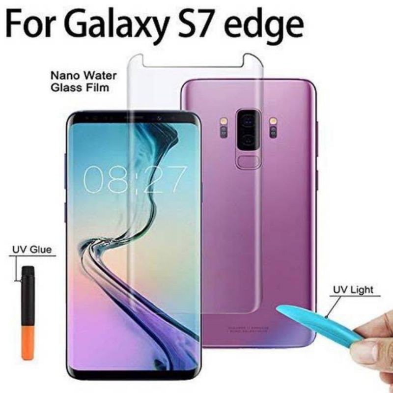 Tempered Glass Samsung S7 Edge Curved UV Full Cover Glue - Tg UV Liquid Oppo Samsung S7 Edge
