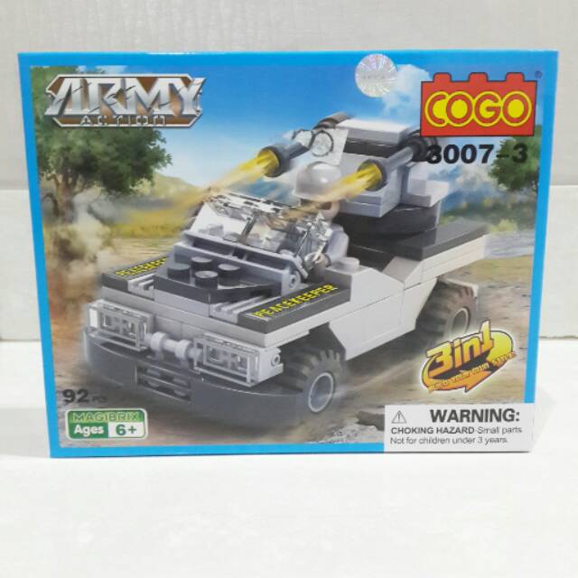 Lego COGO Army Action Fighter Jeep 3007-3