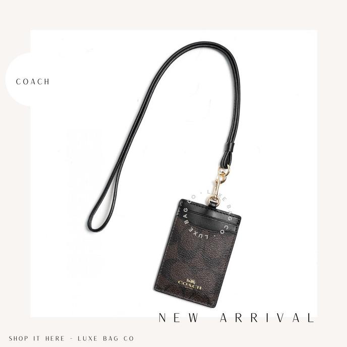 

Office & Stationery | Document Organizer | Coach Id Lanyard Signature Brown Black 100% Original | Best Seller