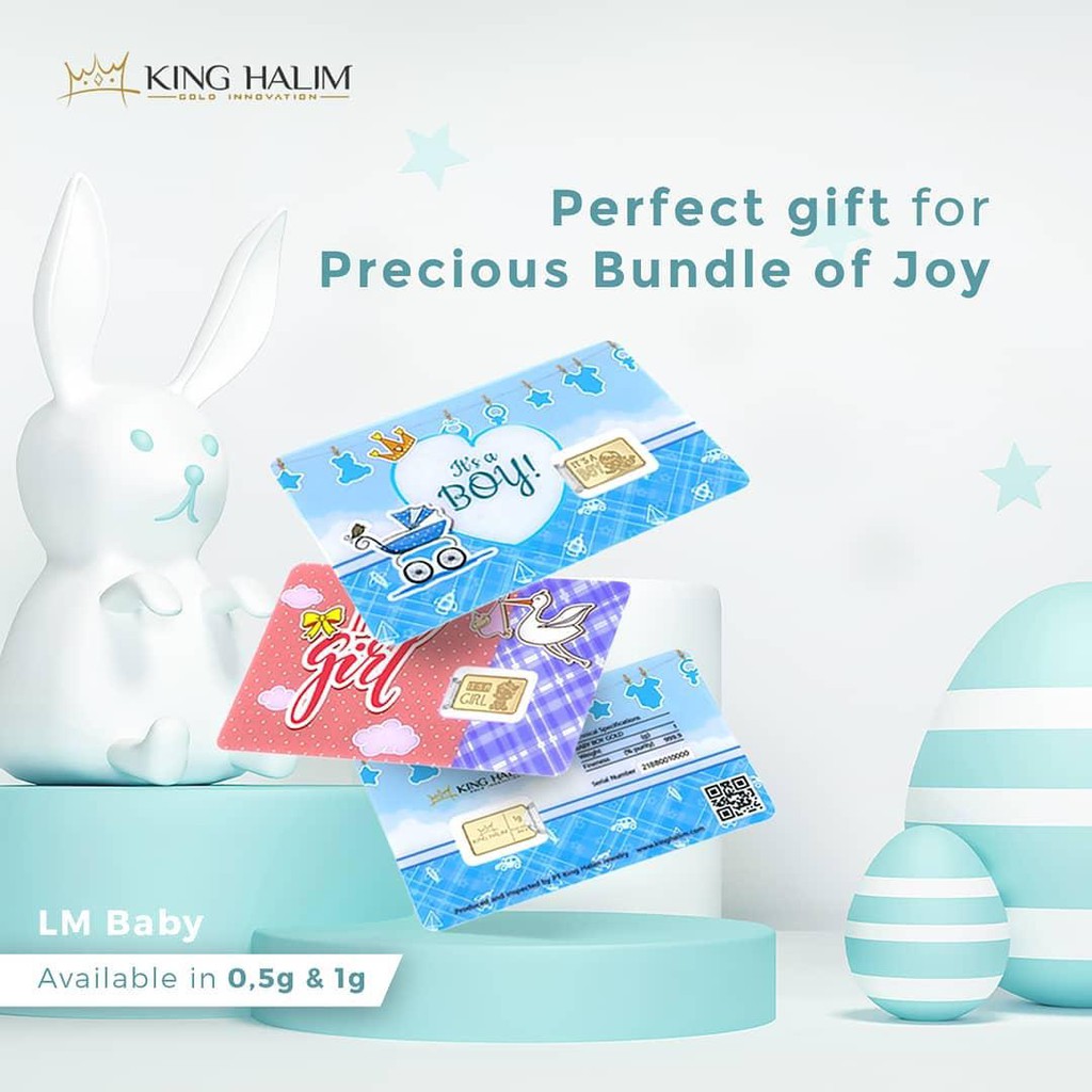 Logam Mulia King Halim / LM KH &quot;Baby Girl&quot; 24K 0.5 gram - SDW Gold -