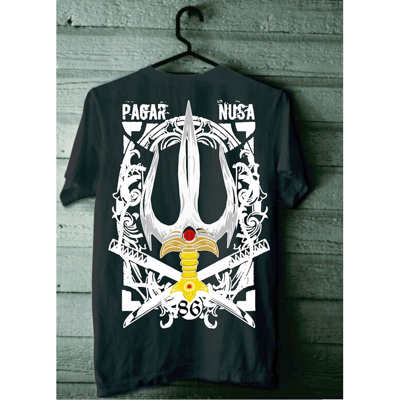 Kaos Pagar Nusa Trisula Simpel Distro-Hitam