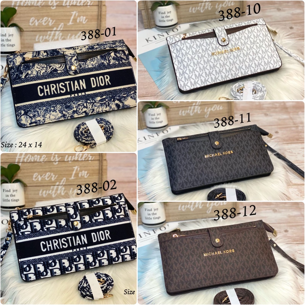 clutch selempang branded #388M #389L free tali panjang dan tali pendek