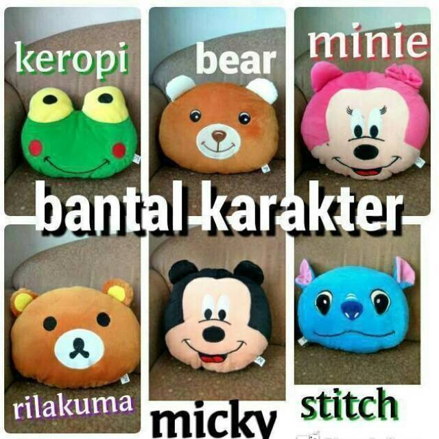 BANTAL KEPALA BULAT KARAKTER LUCU