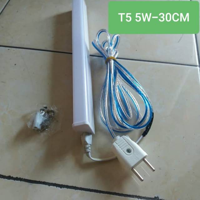 TERMURAH PAKET KOMPLIT LAMPU KONTER ETALASE TOKO AQUARIUM TL T5 5W 30CM