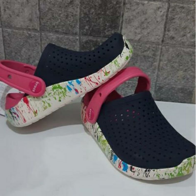 Sendal Crocs Anak Crocs Literide Motif Clog Kids And Junior Original