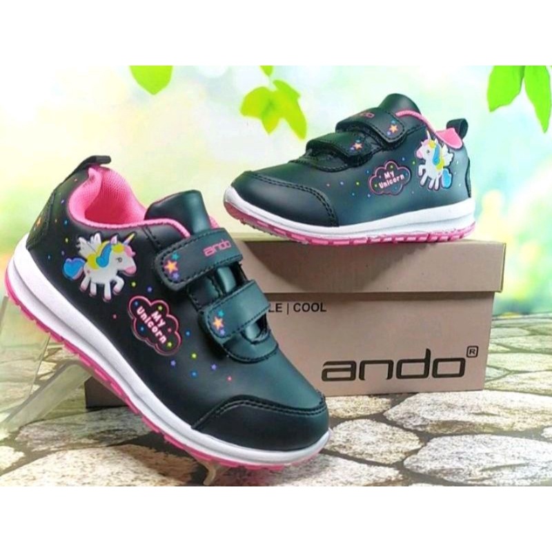 SEPATU SNEAKERS ANDO ANAK PEREMPUAN UNICORN KUDA PONY SEPATU SEKOLAH ANAK PEREMPUAN CEWEK