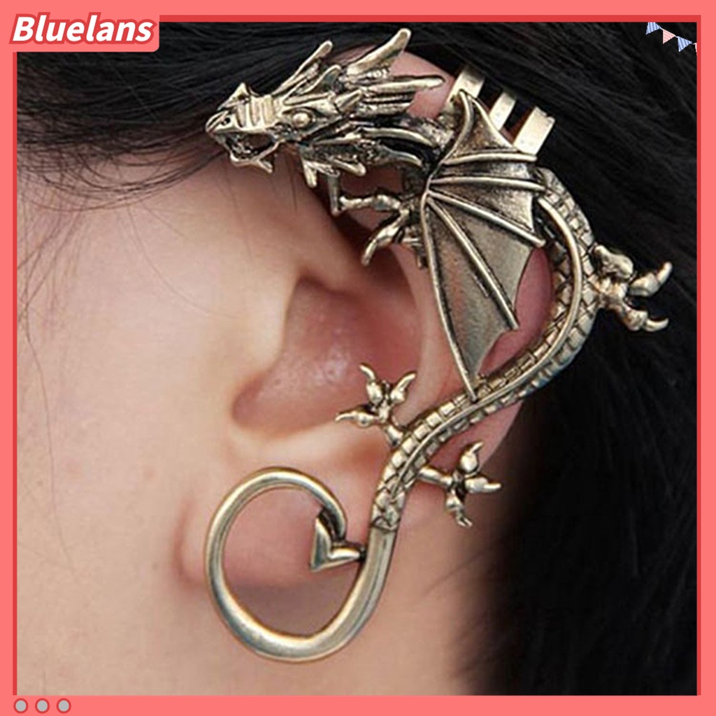 1pc Ear Cuff Bahan Alloy Gaya Retro Punk Untuk Outdoor