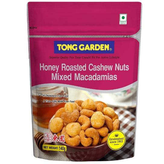 

Tong Garden Honey Roasted Cashew Nuts Mixed Macadamias 140g kacang