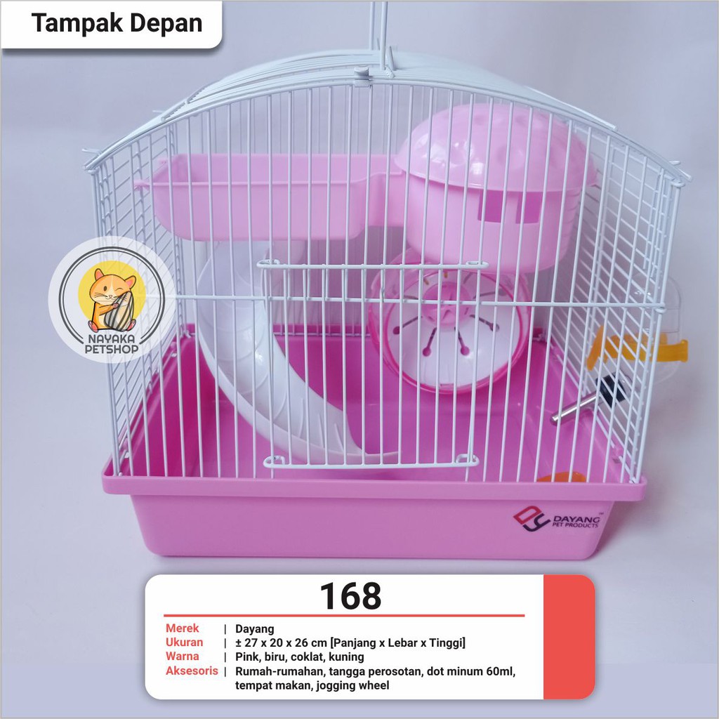 Dayang 168 Kandang Hewan Hamster Tingkat 2 Lantai