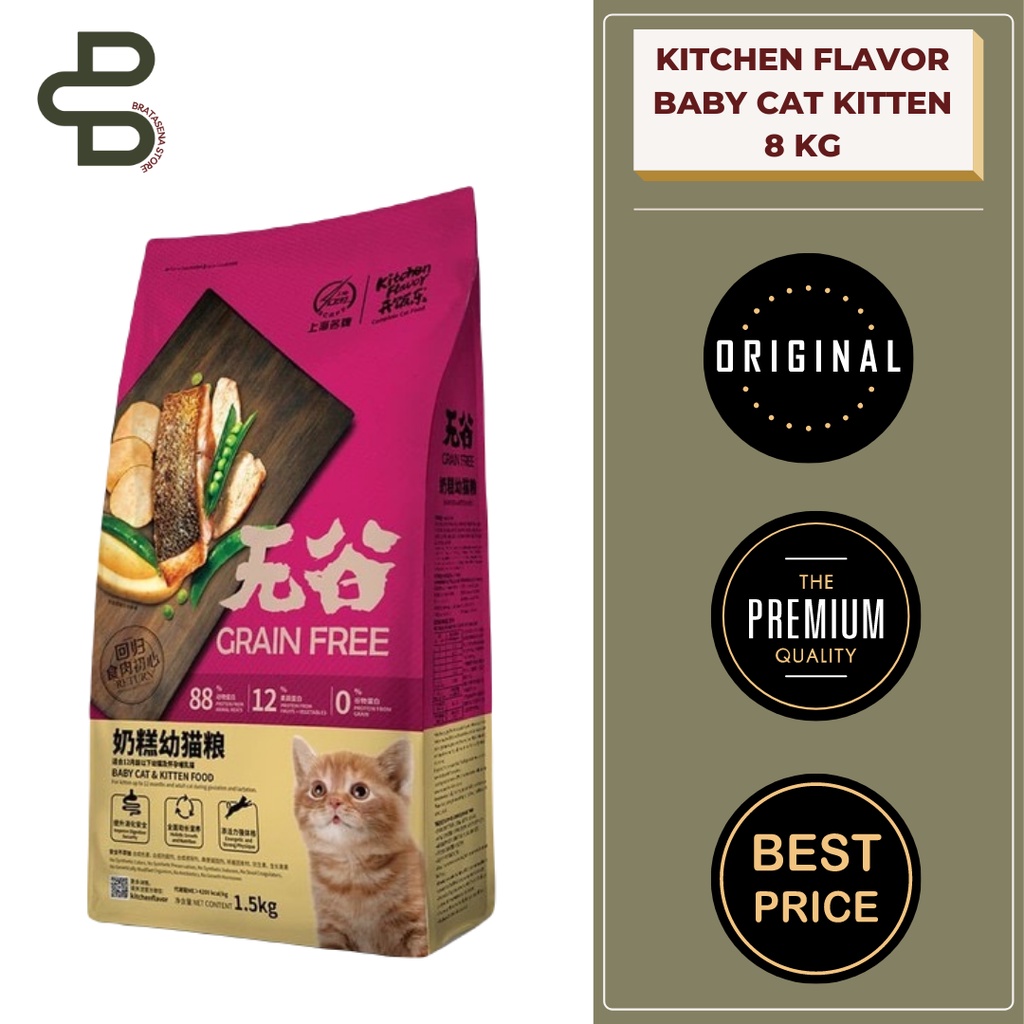 KITCHEN FLAVOR GRAIN FREE BABY CAT &amp; KITTEN FOOD 8KG (GOSEND/GRAB)